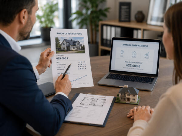 Immobilienbewertung im Beratungsgespräch Immobilienbewertung im Beratungsgespräch